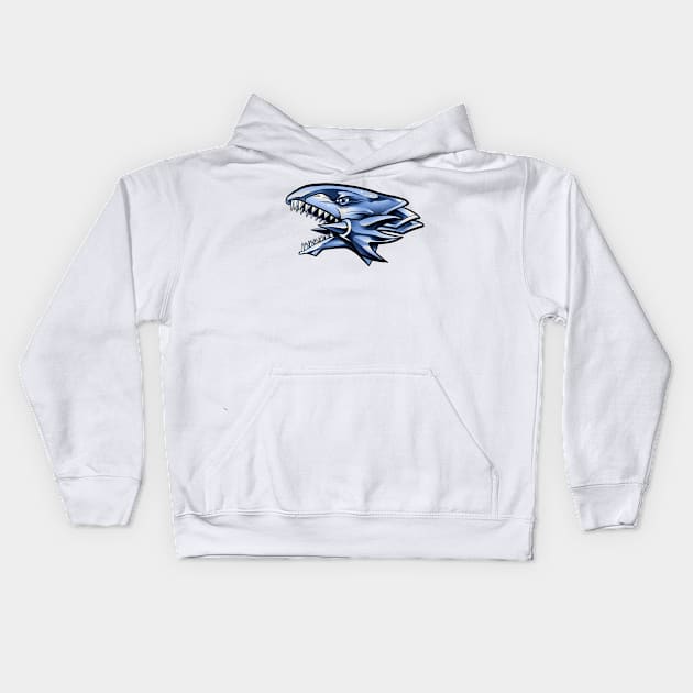 blue eyes white dragon Kids Hoodie by primemoment